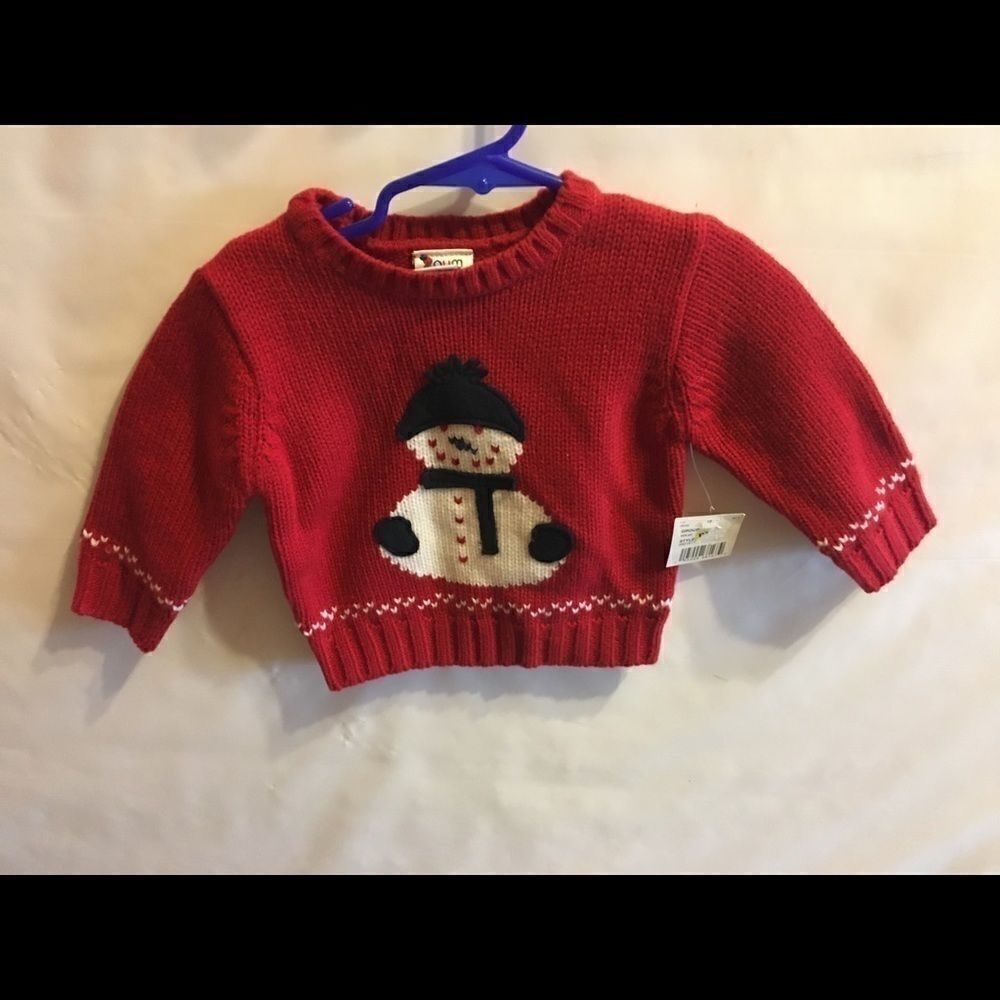 Gum Ball Snowman Sweater 12m, 1 m and 2T NWOT